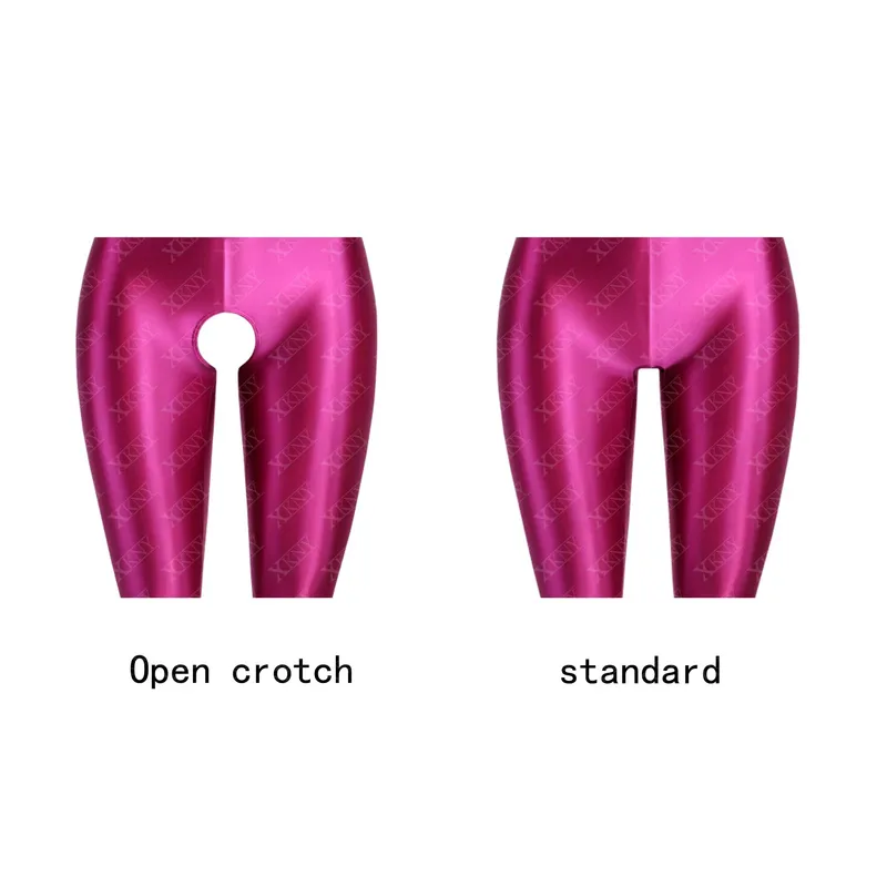 XClocKNYoung satin glossy pants High Waist Sport Women Fitness Shiny Yoga Pants Tights Leggings High Elastic glossy leggings