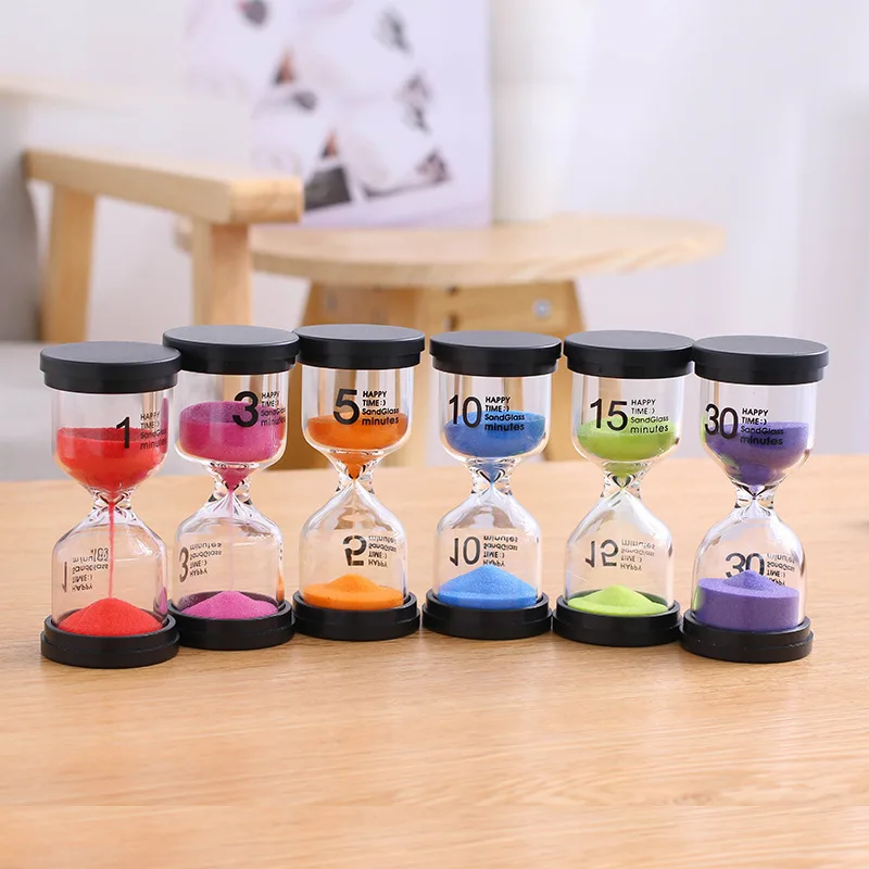 Description Picture 6 of itemNew Sand Timer 6 Colors Hourglass 1/3/5/10/15/30/60 Sandglass Timer Watch Clock Gift Children Sand Timer Hour Home Decoration