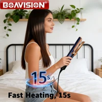 Lisseur et sèche-cheveux professionnel 2 en 1, fer à lisser à ions négatifs, outil de coiffage longue durée 1