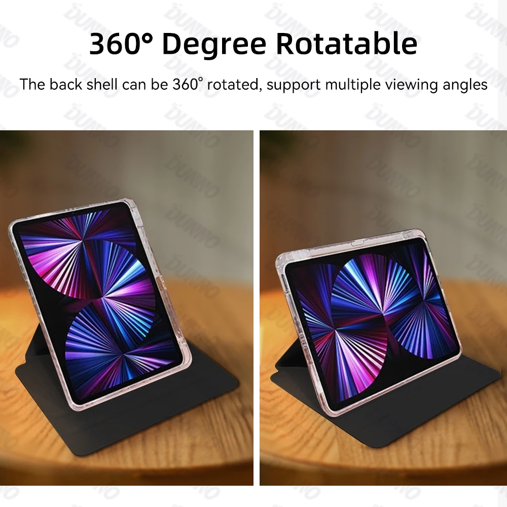 360° Rotation Protective iPad Case with Versatile Stand Feature