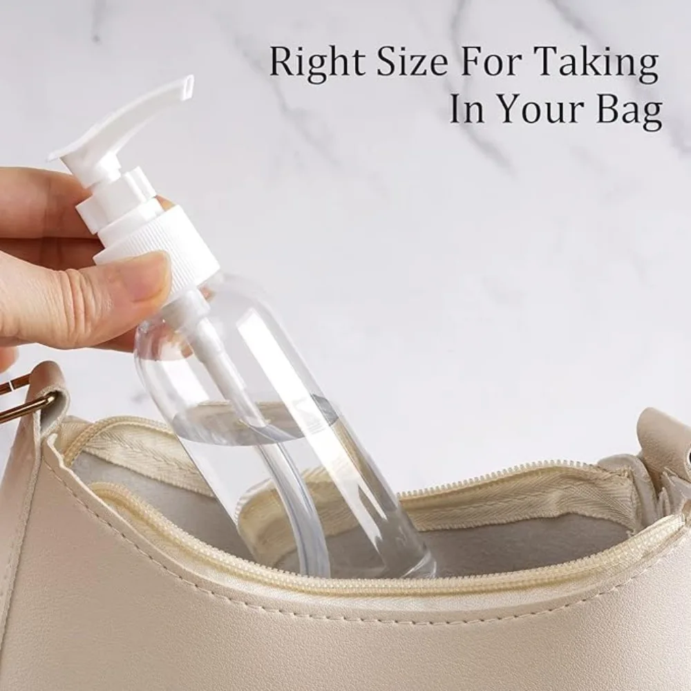 20pcs 30/60/80/100ml Travel Pressed Pump Dispensing Airless Lotion Bottle Portable Sample Cosmetic Refillable Container Bottle refillable bottle