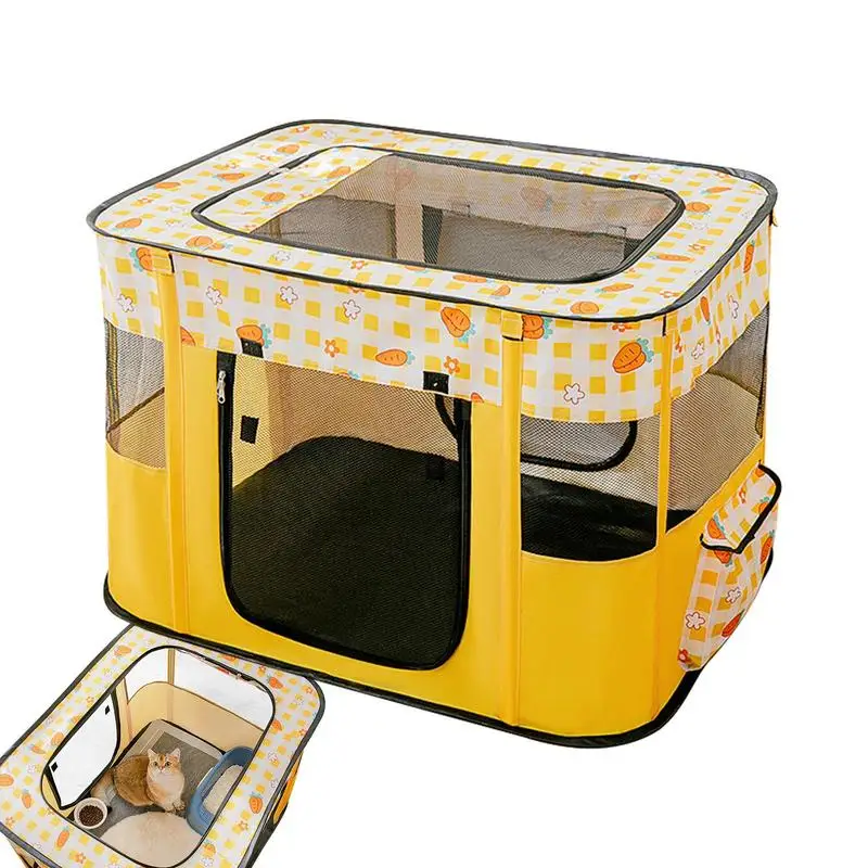 

Portable Pet Playpen Foldable Exercise Play Tent Kennel Crate for Puppy Dog Cat Great for Indoor Outdoor Travel Camping Use