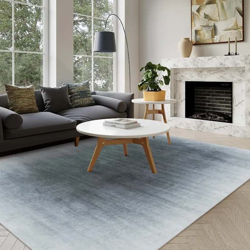 Living Room Carpet Retro Blue Mediterranean Bedroom Bedside Rug High-grade Healing Home Large Area Coffee Table Mats Ковер 양탄자