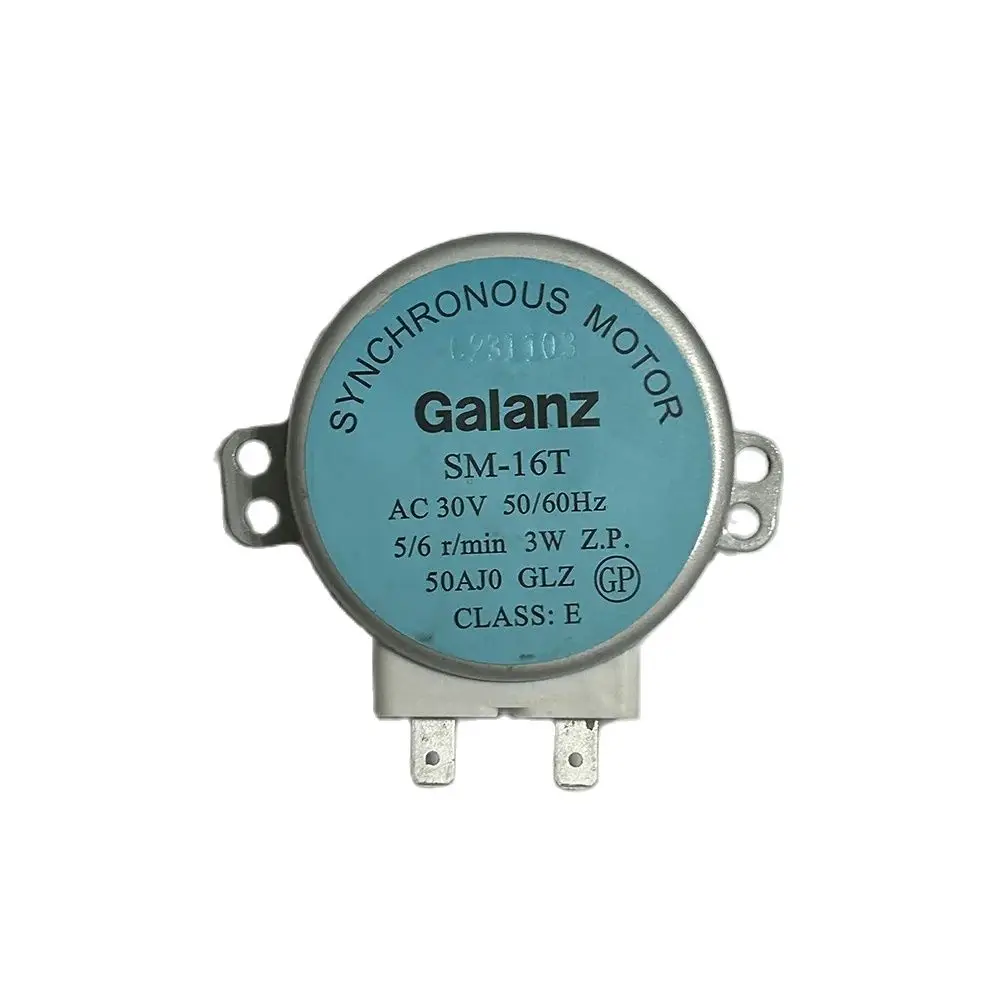 Microwave Oven Spare Parts SM-16T Galanz Synchronous Motor 5/6 r/min Rotary Tray Motor 30V 3W Semicircular Axis Class E
