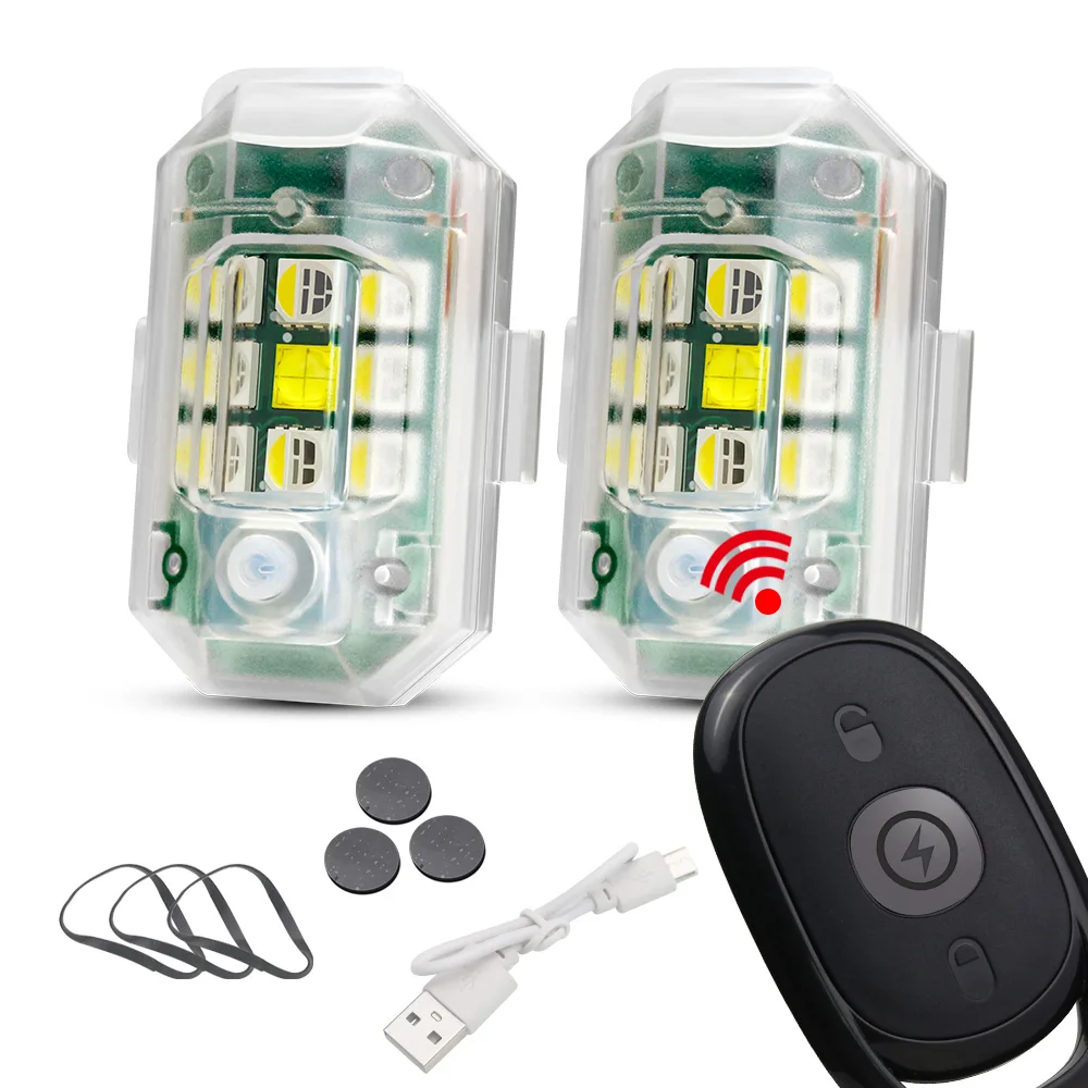 M3 Motorcycle LED Bicycle Strobe Light Anti collision Warning Mini