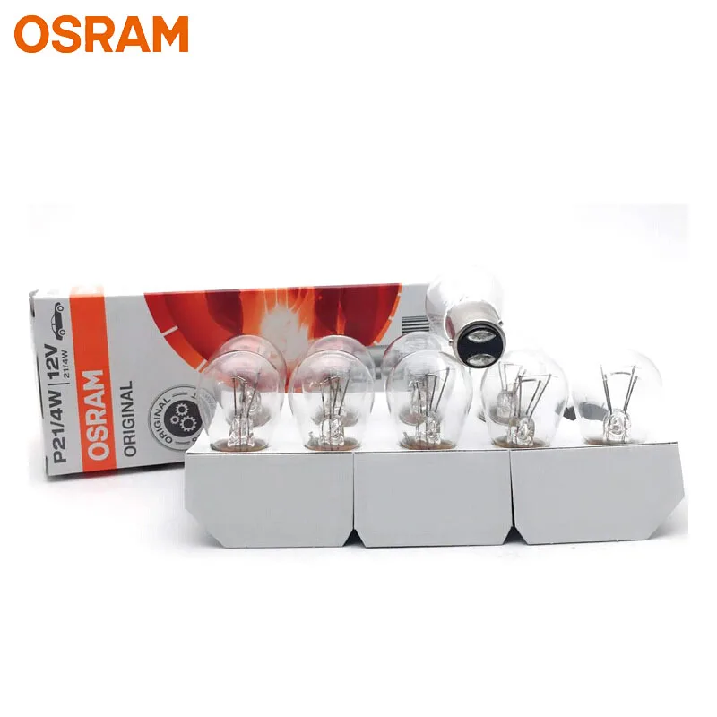 OSRAM Original P21/4W BAZ15d Turn Signal Light Reverse Lamps Car Brake  Bulbs Standard Metal Bases 12V 7225 Wholesale 10pcs - AliExpress