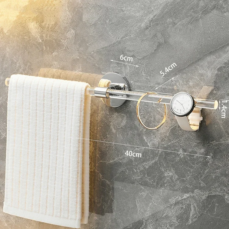 Gold Silver Bath Towel Bar Roll Tissue Paper Holder Rack For Bathroom Storage Shelf Hanger Toilet Toiletries Kitchen Accessories