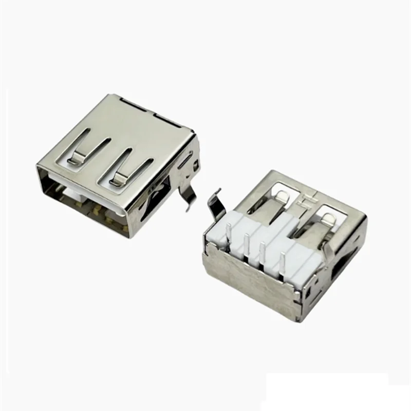 USB A 타입 표준 포트 암 솔더 잭 커넥터, PCB 소켓, USB-A 타입 AF 90 °, 10 개