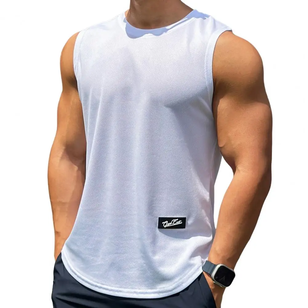 Men Letter Print Vest Men Summer Workout Tank Top Men's Summer Sport Vest with O-neck Sleeveless Design Featuring for Outdoor