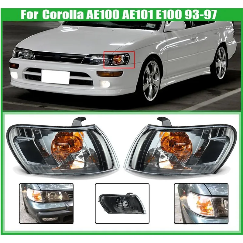 

For Toyota Corolla AE100 AE101 E100 1993 1994 1995 1996 1997 Car Front Signal Parking Corner Clear Lens Light Fog Light