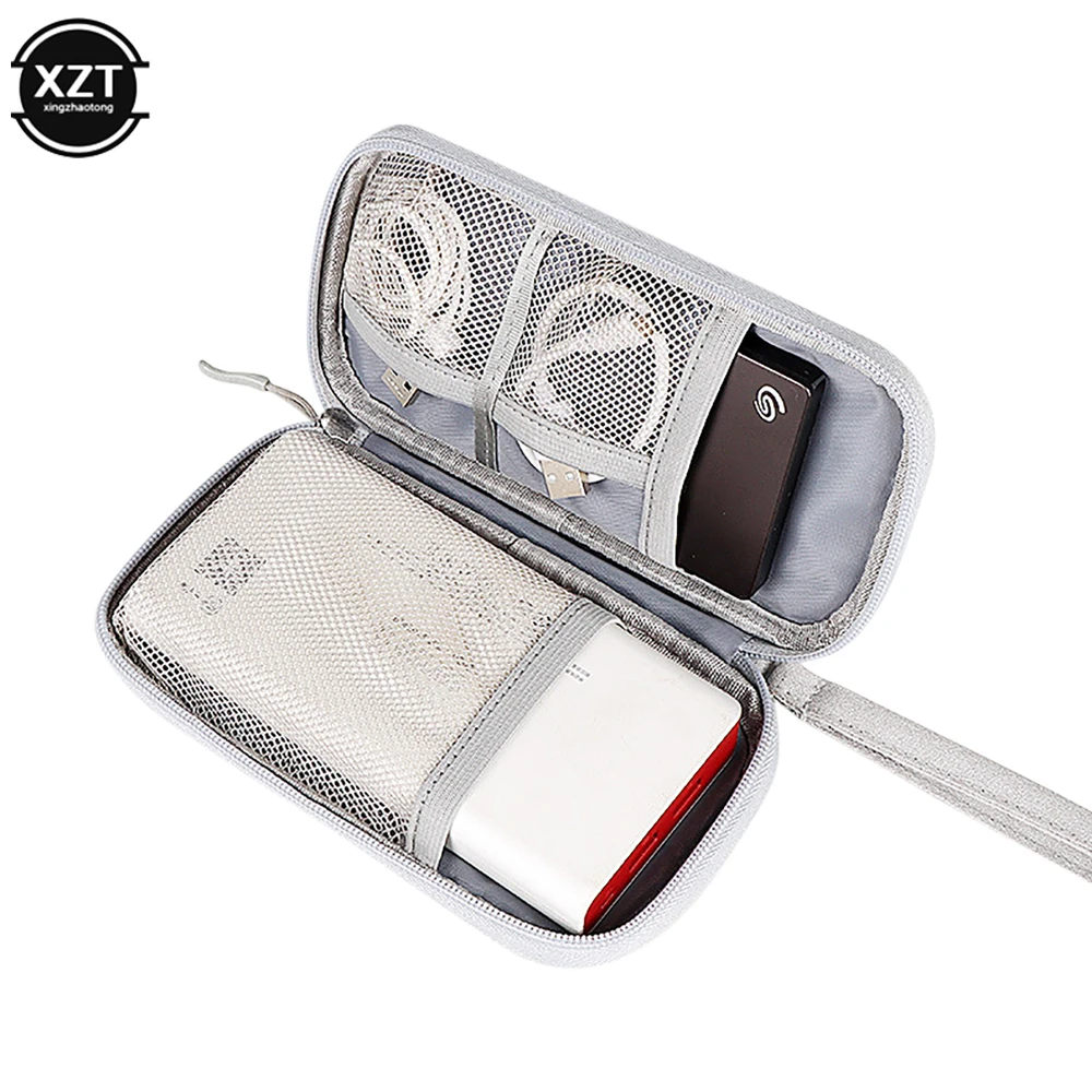 Portable Power Bank Bag USB Digital Cables Wires Organizer Hard Disk Mobile Power Protection Storage Bag 1pcs cable storage bag