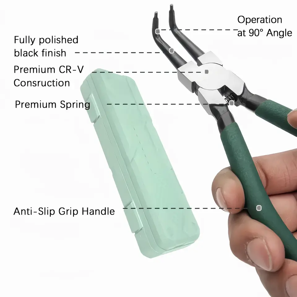 4pcs Multifunctional Circlip Pliers Set, Internal & External Retaining Ring Pliers for Industrial & DIY Use image 5