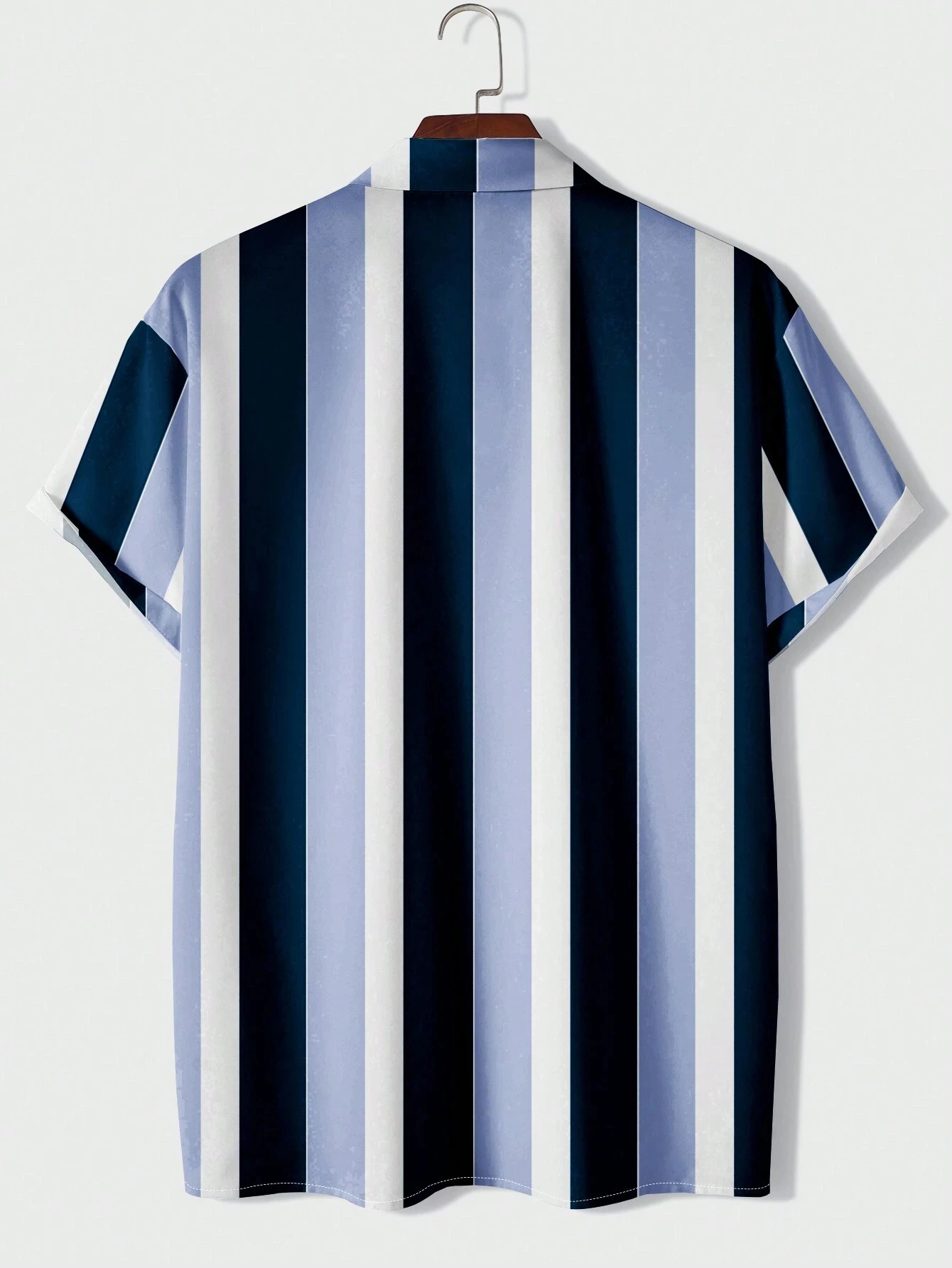 Men's Shirt Soft Comfortable Short Sleeve Shirt Summer Hawaiian Shirt Lines Fashion Design Men's Clothing Extra Large Size 6