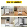 VEVOR Stainless Steel 700lbs Kitchen Worktable with 4Caster Wheels Shelves Commercial Work Bench Table for  Restaurant Storage 2
