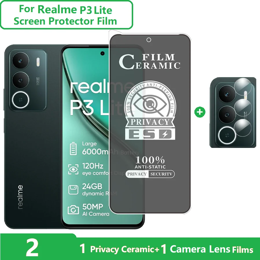 Ceramic Privacy & Anti-Shatter Screen and Lens Protector Set
