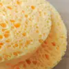 5PCs Yellow Round Beauty Tools Makeup Pads Cosmetic Puff Face Wash Cleansing Sponge 4