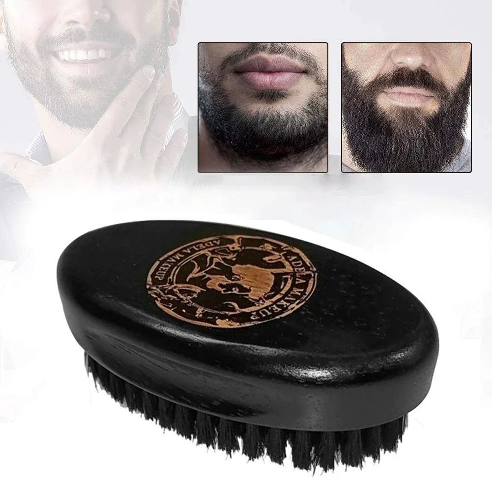 

Wild Boar Fur Massage Beard Brush Hair Men Barber Salon Facial Cleaning Shave Tools Razor Brush With Handle Styling Accessories