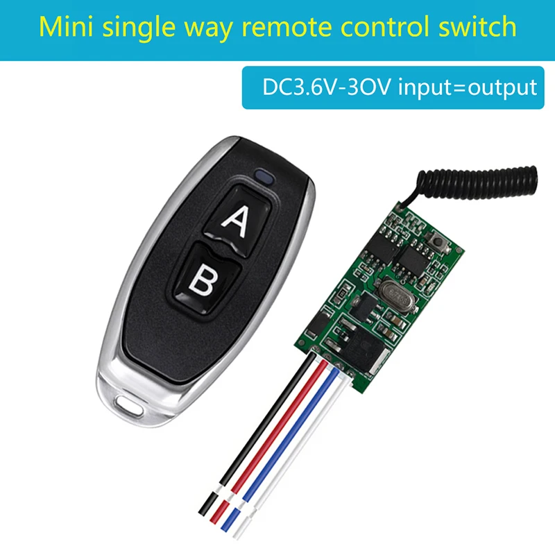 

12V 24V Mini Relay Wireless RF Remote Control Switch LED Lamp Controller Micro Receiver Transmitter DIY