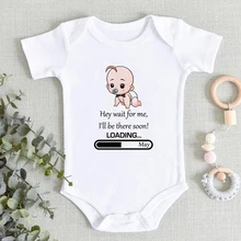 

Wait For Me I Was Born in May Funny Baby Body Pregnancy Announcement Family Clothes Coming Soon 2022 Newborn Boy Girl Rompers