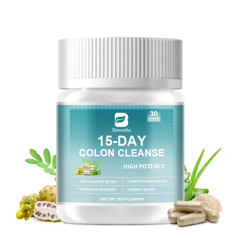 Beworths Aloe Vera Extract Colon Cleanse Capsule 15Days Gentle Gut Cleanse Detox Constipation Relief & Digestive Health Support