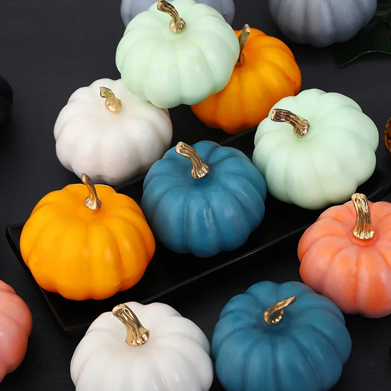 

1PC Orange Halloween Simulation Pumpkin Artificial Pumpkin Pumpkin Model Orament Halloween Party Multicolor Tanksgiving Decor