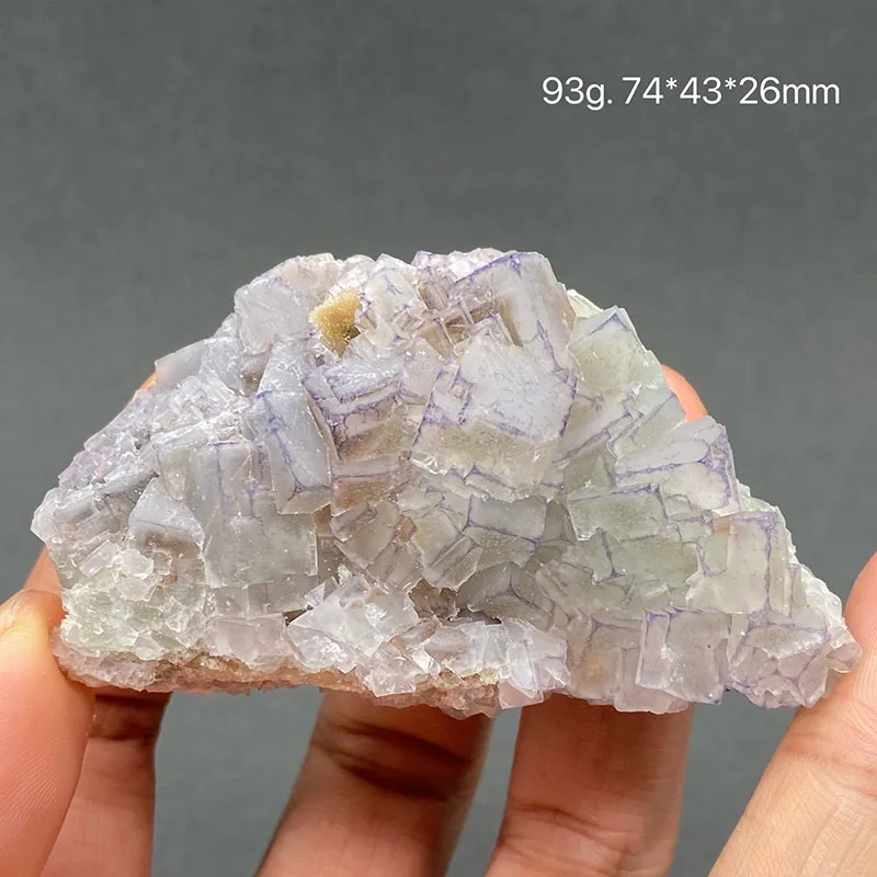 100% natural Purple edge fluorite mineral specimen healing crystal gem collection