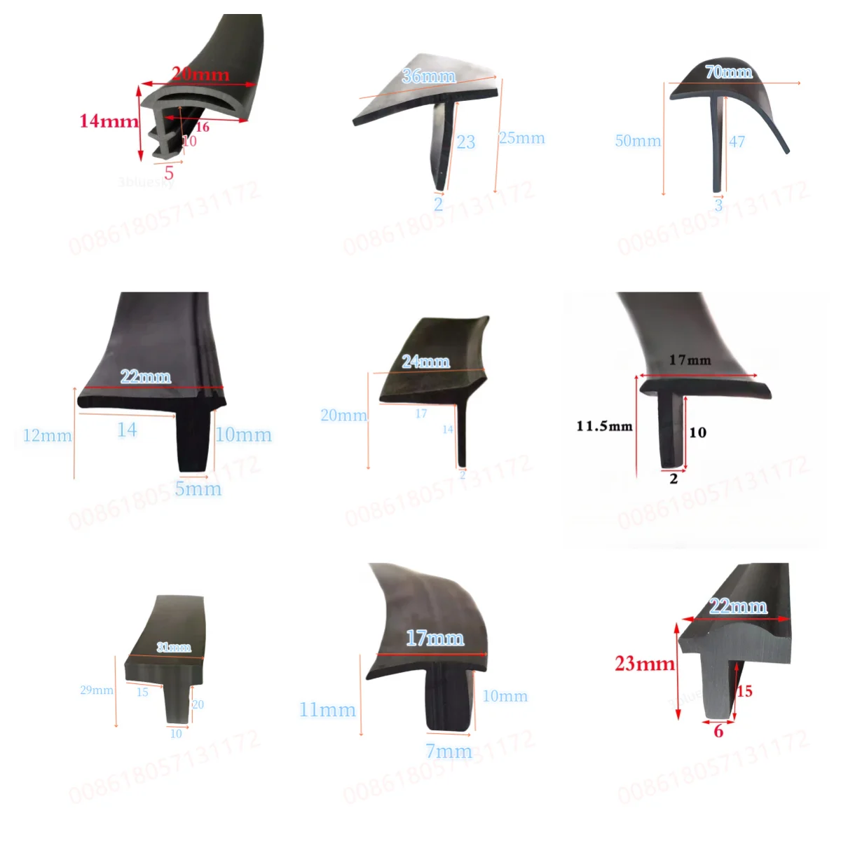 Rubber T Strip Gap Cover Edge Encloser Shield Wall Panel Cable Solar Photovoltaic Panels Machine Sealing Strip Black