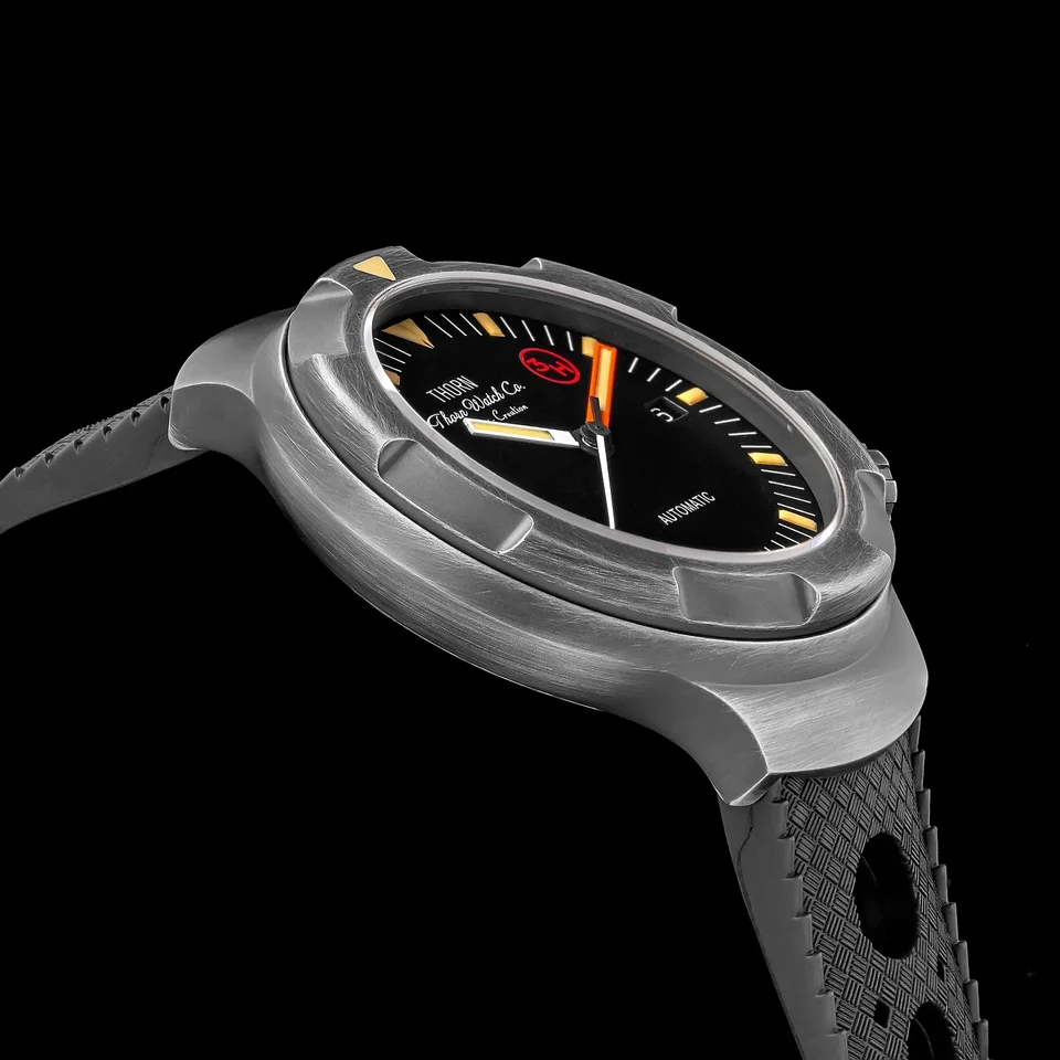 2025 THORN T018 Titanium Retro Trendy Watch, Air Rubber Strap