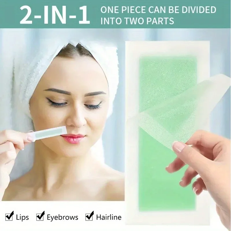 10/20/30/50 Pcs Depilatory Wax Strips For Hair Removal Face Neck Arm Leg Body