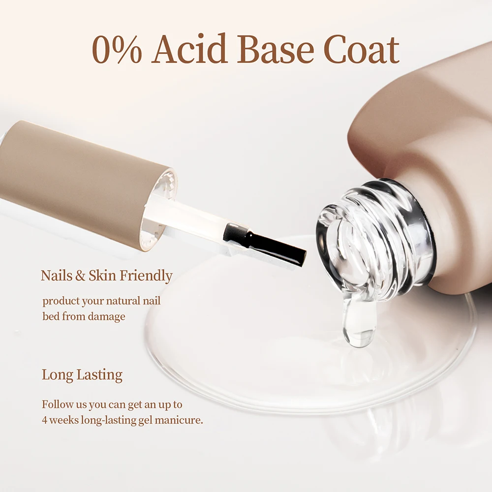 MAYCHAO 12ml No Wipe Top Coat Base Coat Primer UV LED Nail Gel Polish Reinforcement Gel Soak Off Semi Permanent Nail Art Varnish 3