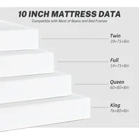 Full Size Mattress for Pressure Relief & Cooler Sleep CertiPUR-US Certified 10 Inch Medium-Firm Gel Memory Foam Mattress 2