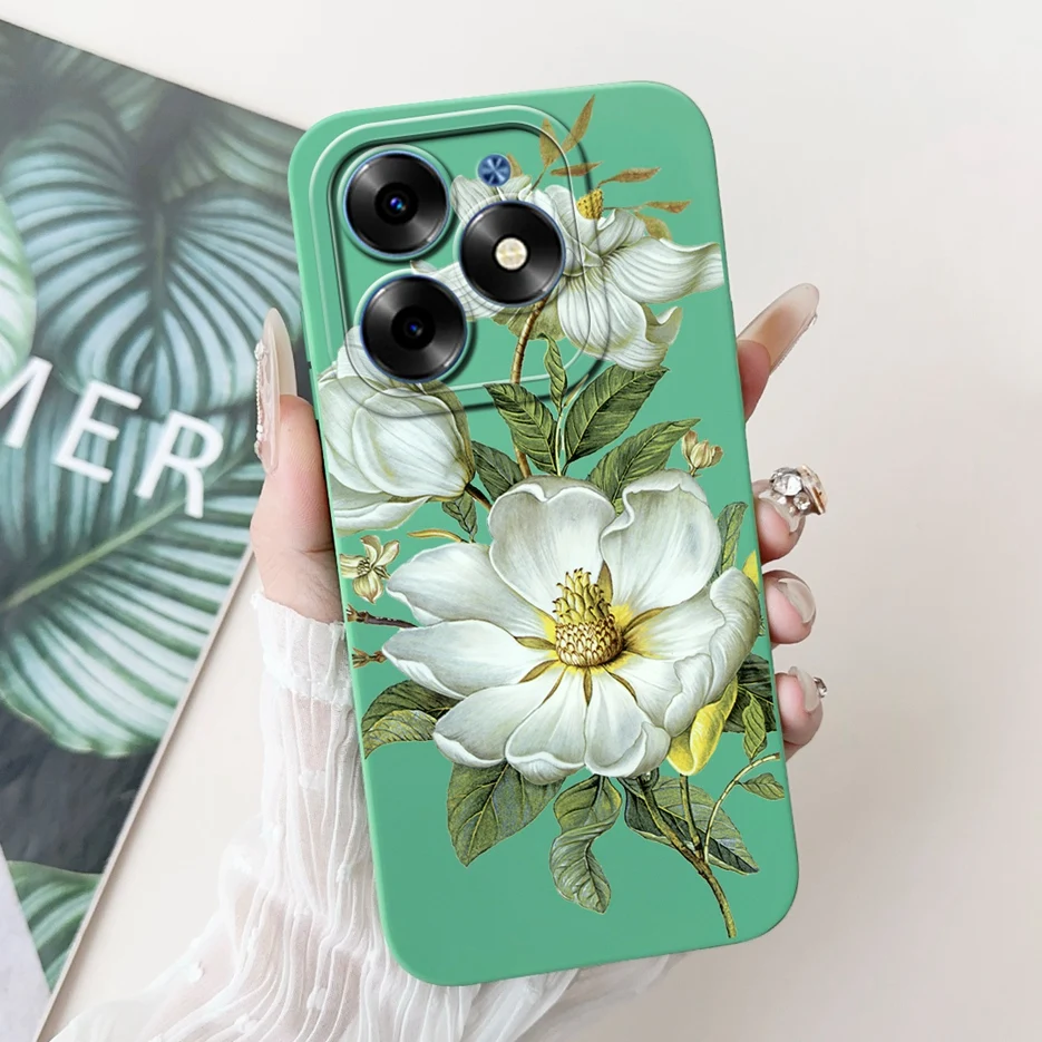 Cute Panda Cartoon Cover - Soft Silicone Case for Tecno Spark 20 Series