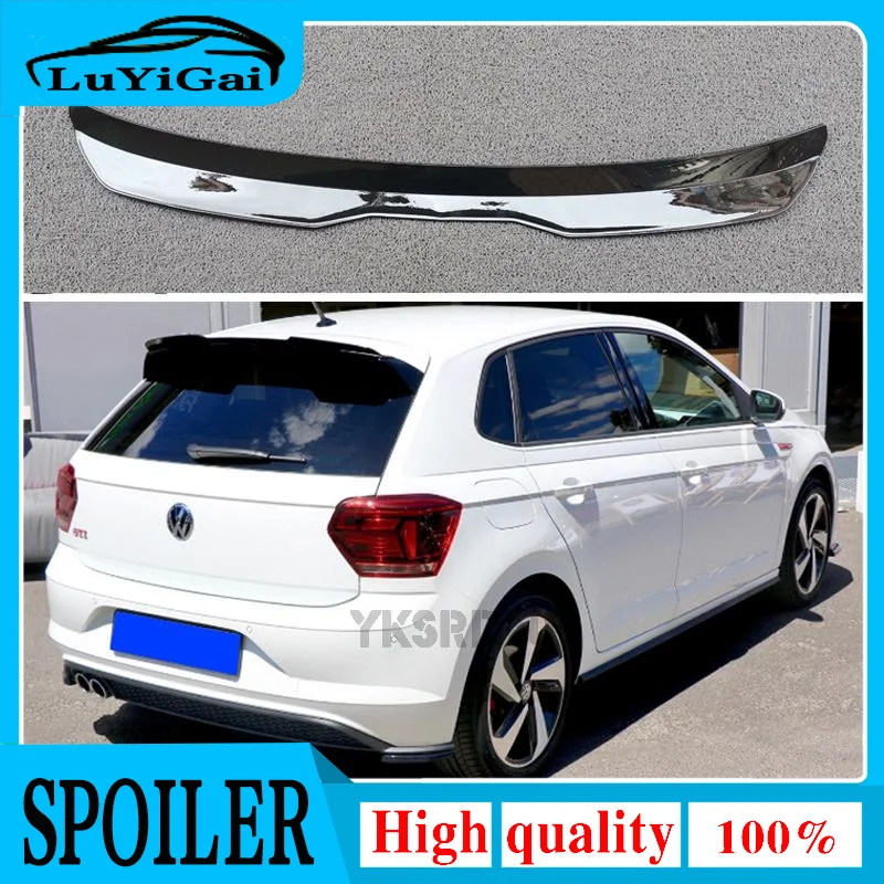 Spoiler Extension Per Volkswagen Polo Aw Mk6 Spoiler Lip Plastica Abs Nero Lucido Per Vw Polo Aw Gti R-Line 2018 - Up Roof Wing