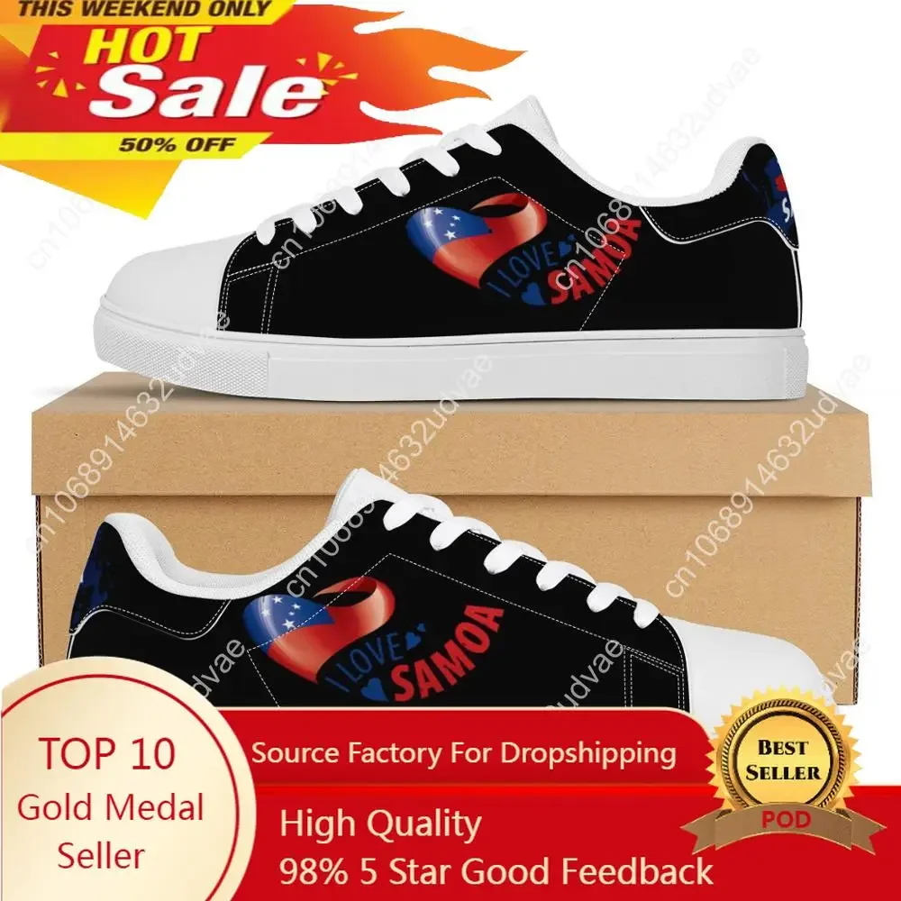 

Black Flat Sneaker America Polynesian Tribal Golden Samoa Style Print Custom Man Comfort Walking Sport Shoes Women Running Shoes