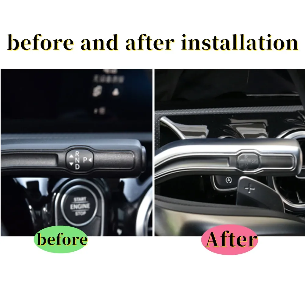 Mercedes Benz AMG Car Shift Lever and Wiper Rod Cover Trim Frame