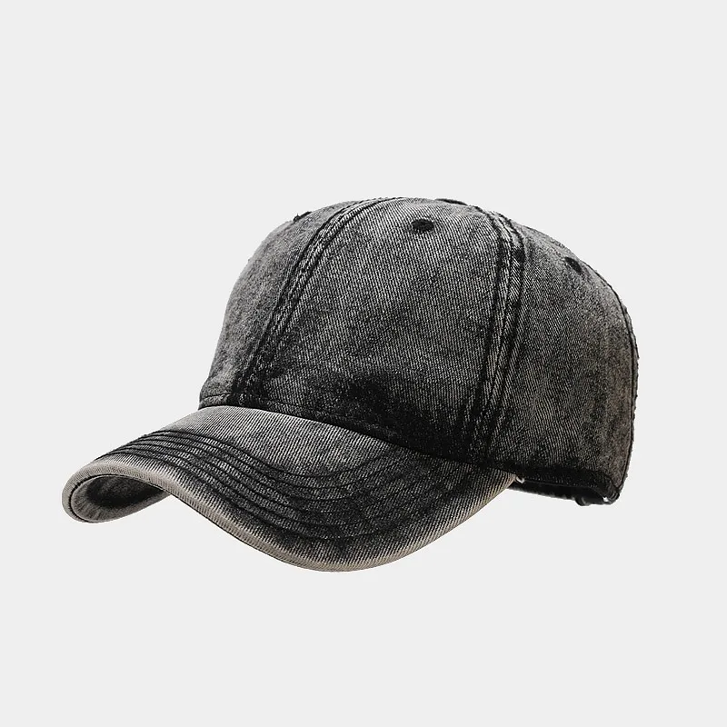 Özel işlemeli beyzbol kapaklar erkekler için kadın şapka Snapback şapka ayarlanabilir boyutu Retro Unisex Vintage yıkanmış pamuk yumuşak üst kapağı