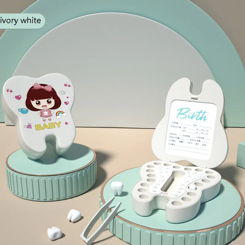 Baby Tooth Box Organizer Kids Milk Teeth Storage Collect Umbilical Lanugo Save Case Souvenir Baby Accessories ABS Keepsake Box - 4