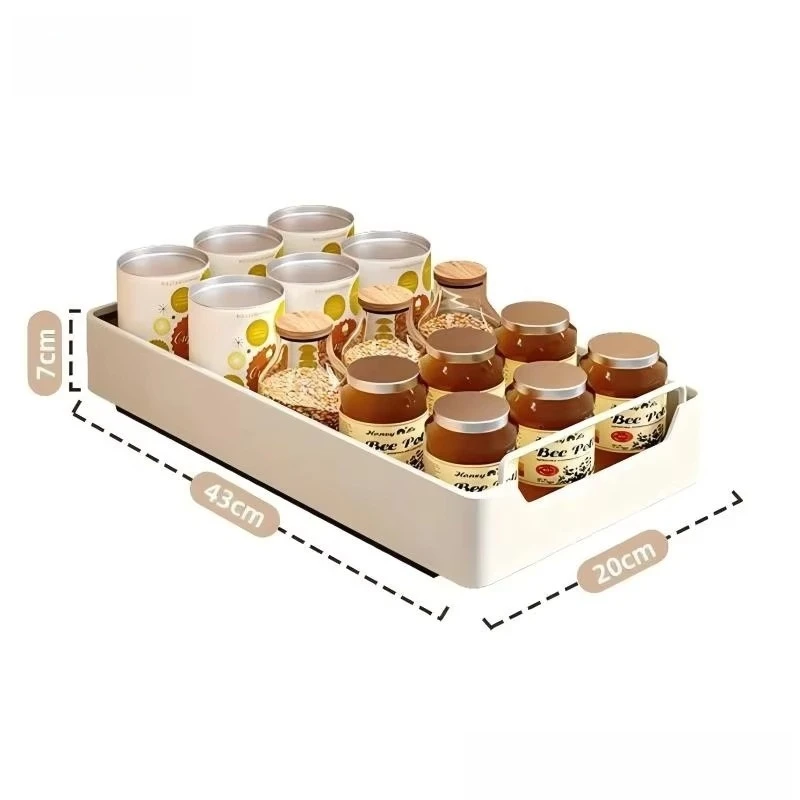 Kitchen Storage Rack with Slide Rails Pull-out Kitchen Drawer Type Storage Tray Spice Box Rack Installation free Kitchen Storage Rack Spice Rack Kitchen Organizer Spice Storage Shelf Kitchen Organizer Rack
