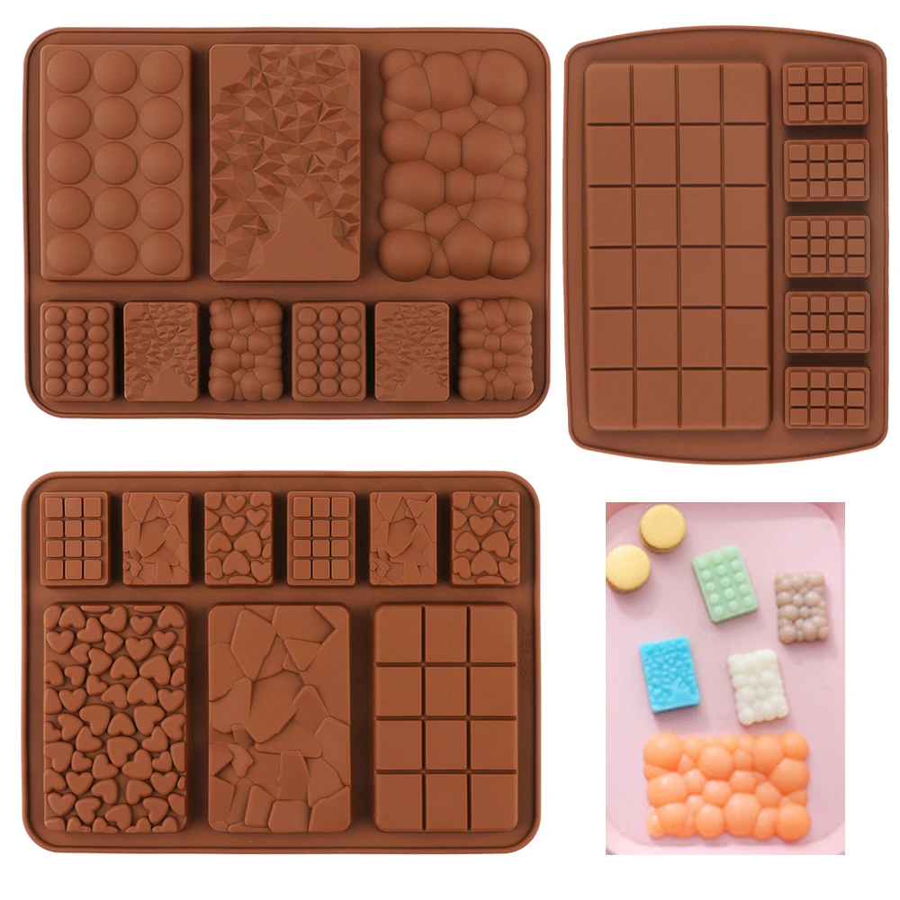 New Silicone Chocolate Bar Mold Silicon Cake Decoration Silicone Molds
