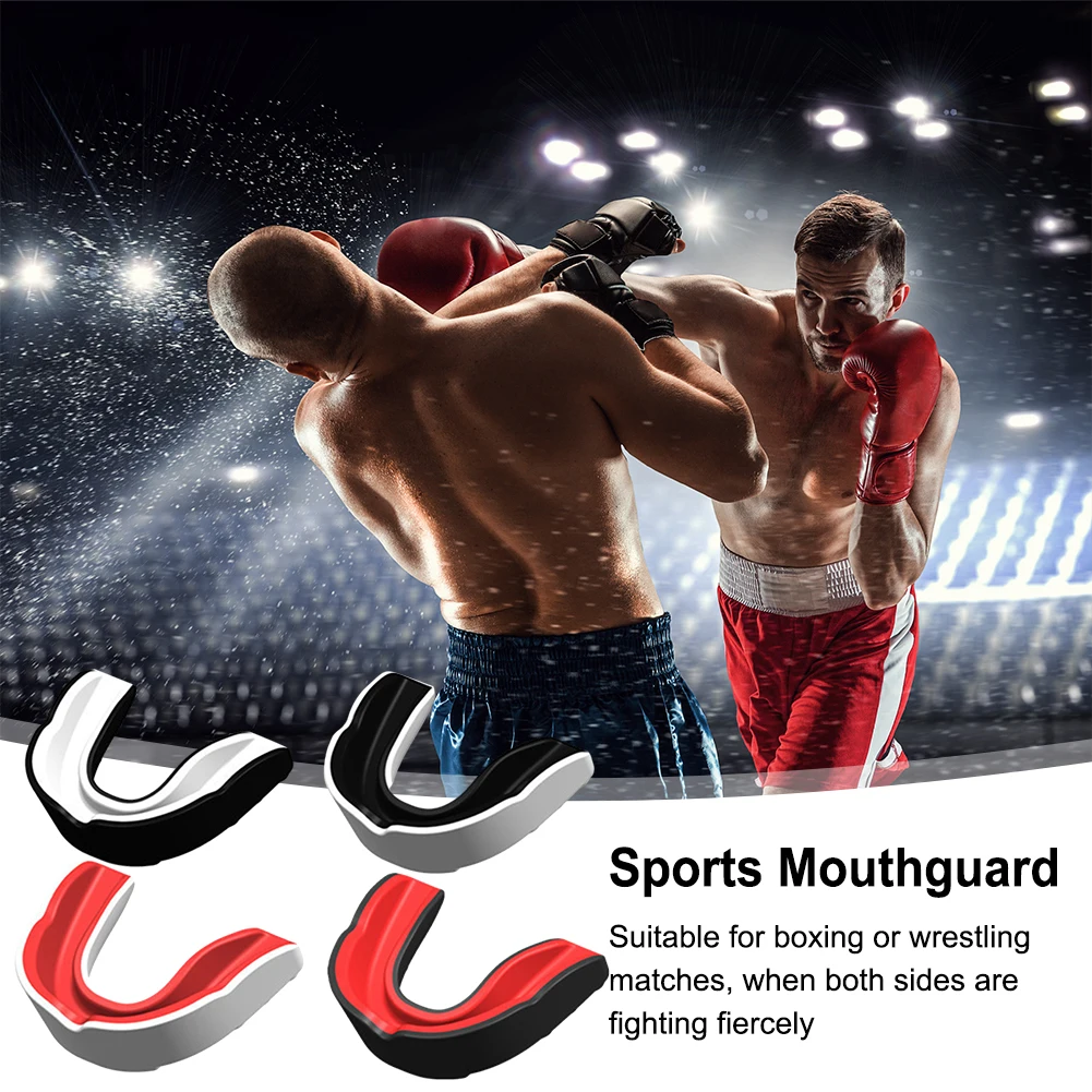 4/1Pcs Mouth Guard MMA Martial Arts Mouth Guard with/without Box Boxing Teeth Protection Adult Boxing Gum Shield for Training