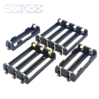 1x2x3x4x18650 support de batterie smt 18650 boîte de rangement smd conteneur de batterie batterie batterie externe avec broches en bronze rechargeable SMT bricolage 1