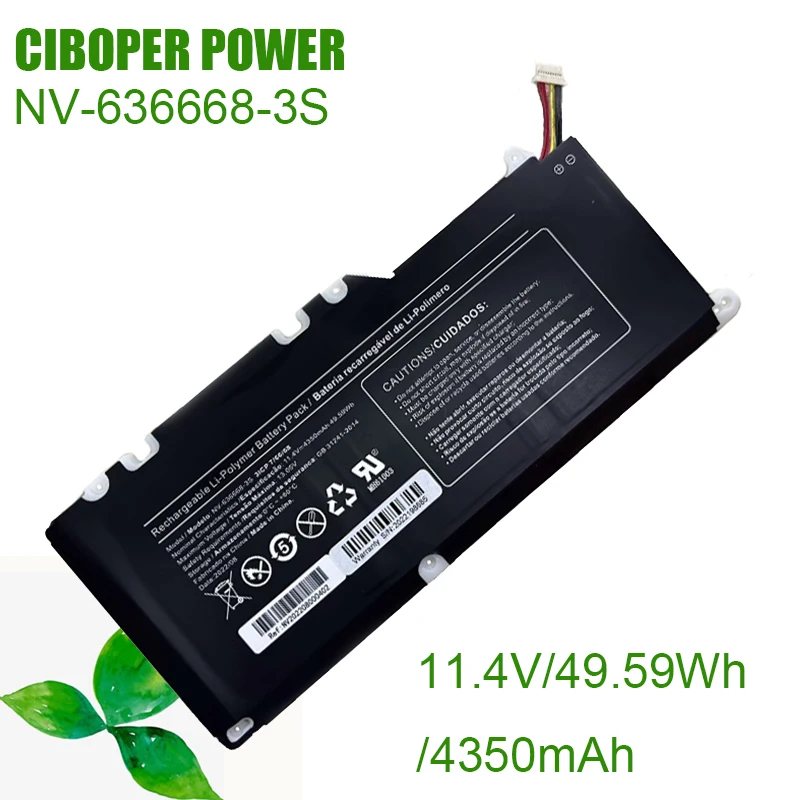 Bateria do Portátil para Notebook Série Positivo Nv6366683s Nv-63668 2s 11.4v 43500mah 50.59wh 10 Pinos Cabos cp