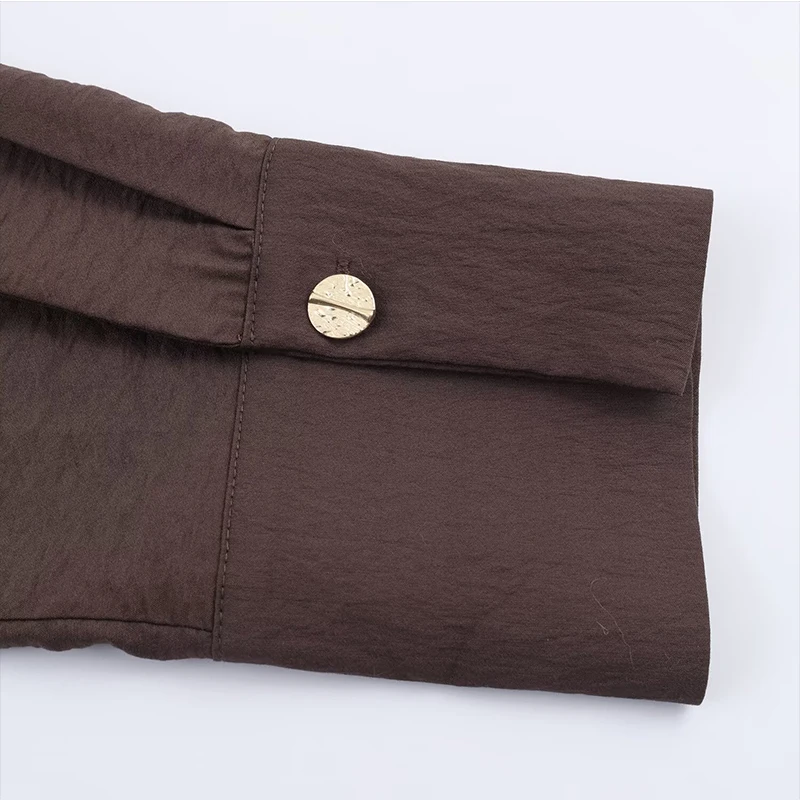 Fashion Decorative Edge Texture Shirts for Women 2025 New Long Sleeve Women's Casual Simple Style Woman Shirt And Blouse Tops