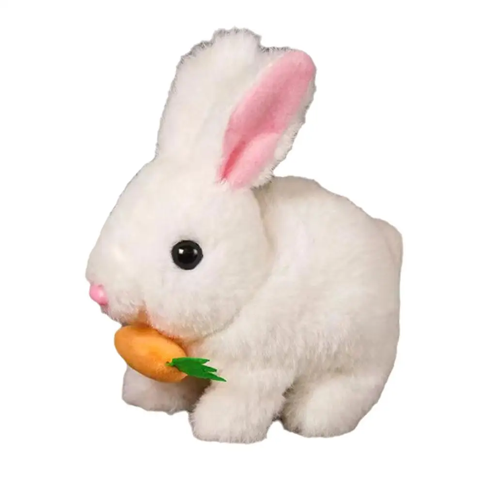 Electronic Pet Toys Plush Electric Rabbit Simulation Gifts Rabbit Long Plush Shaking Walk Toys Talk Children's Can Hair Ear P6L6