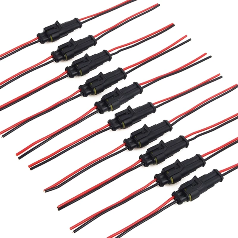 

20PCS Car Sealed Waterproof Electrical Wire Connector Plug 2 Pin Way