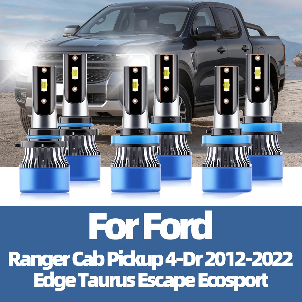 2/4/6x Led Headlight Bulbs 20000LM 110W/Pair Fog Lamps 12V For Ford ...