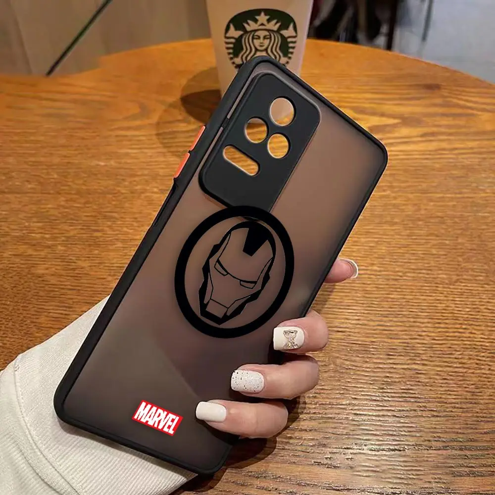 thumbnail image 1 of Funda mate para Redmi A1 K50 K40 GAMING K30 K20 10X 10C 10 9C 9T 9A 9 8 7 PRO 4G 5G Funda Shell Marvel Logo Lron Spider-Aan, 1 of 5