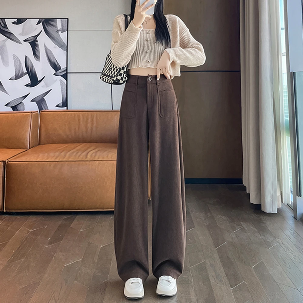 

New Korean Sickle Pants Banana Pants Women's Winter Versatile Casual Wide Leg Pants Loose and Slim Slim Pants