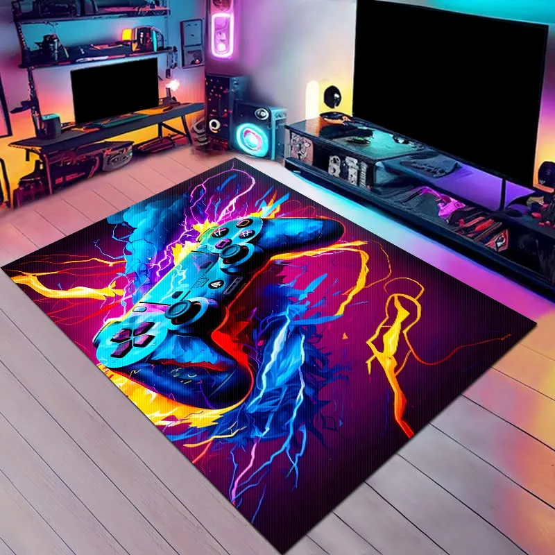 Floor Mat Vikama Gamepad Esports Gaming Room Home decor Console Cartoon Cyberpunk Large area