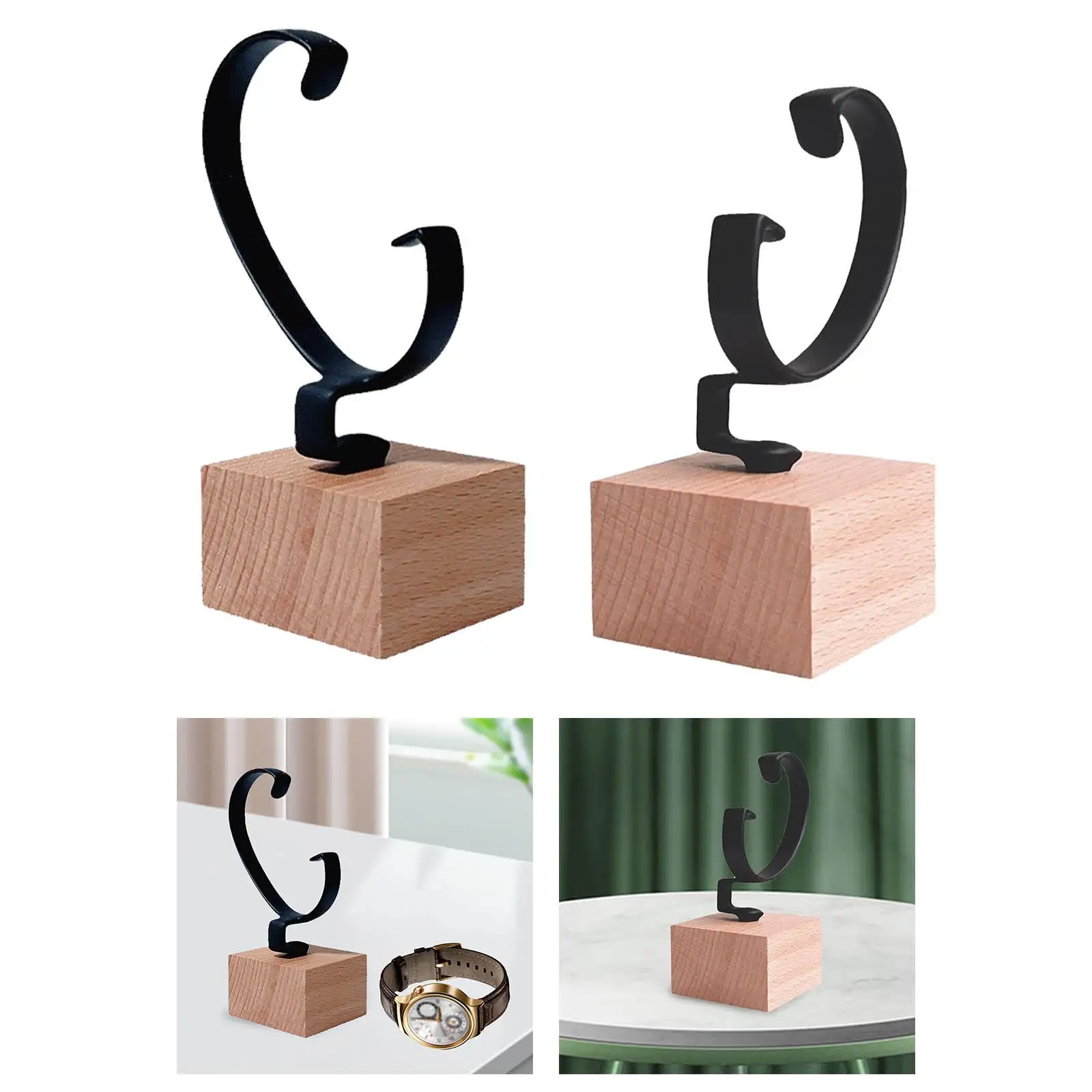 

Watch Display Stand Bangle Holder Organization Wooden Base Storage Watch Organizer for Dresser Counter Store Shop Retail Sales